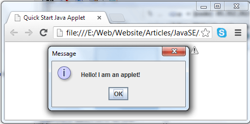 Applet التطبيق الصغير