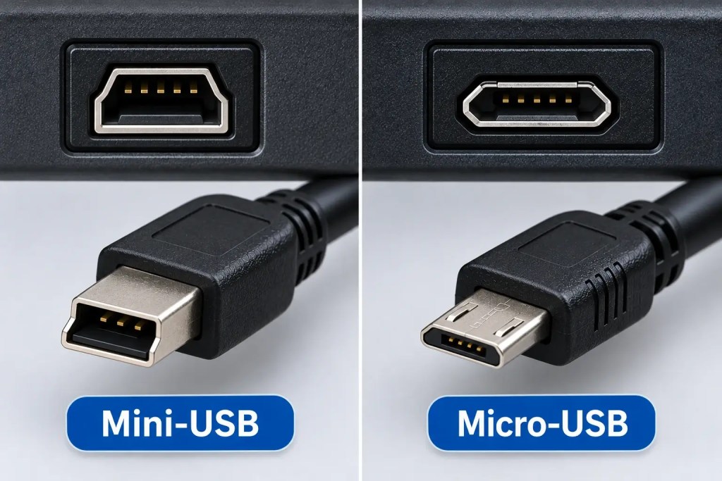 منفذ USB type Mini-USB وMicro-USB